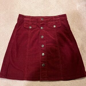 Mossimo Supply Co Red Mini A-Line Skirt for Casual Work